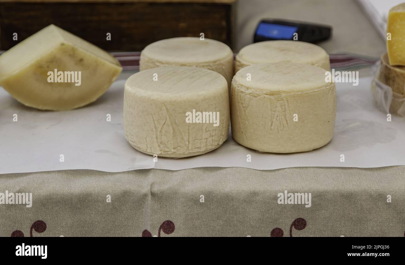 Detail of typical dairy product, culinary dishes, fatty food Stock