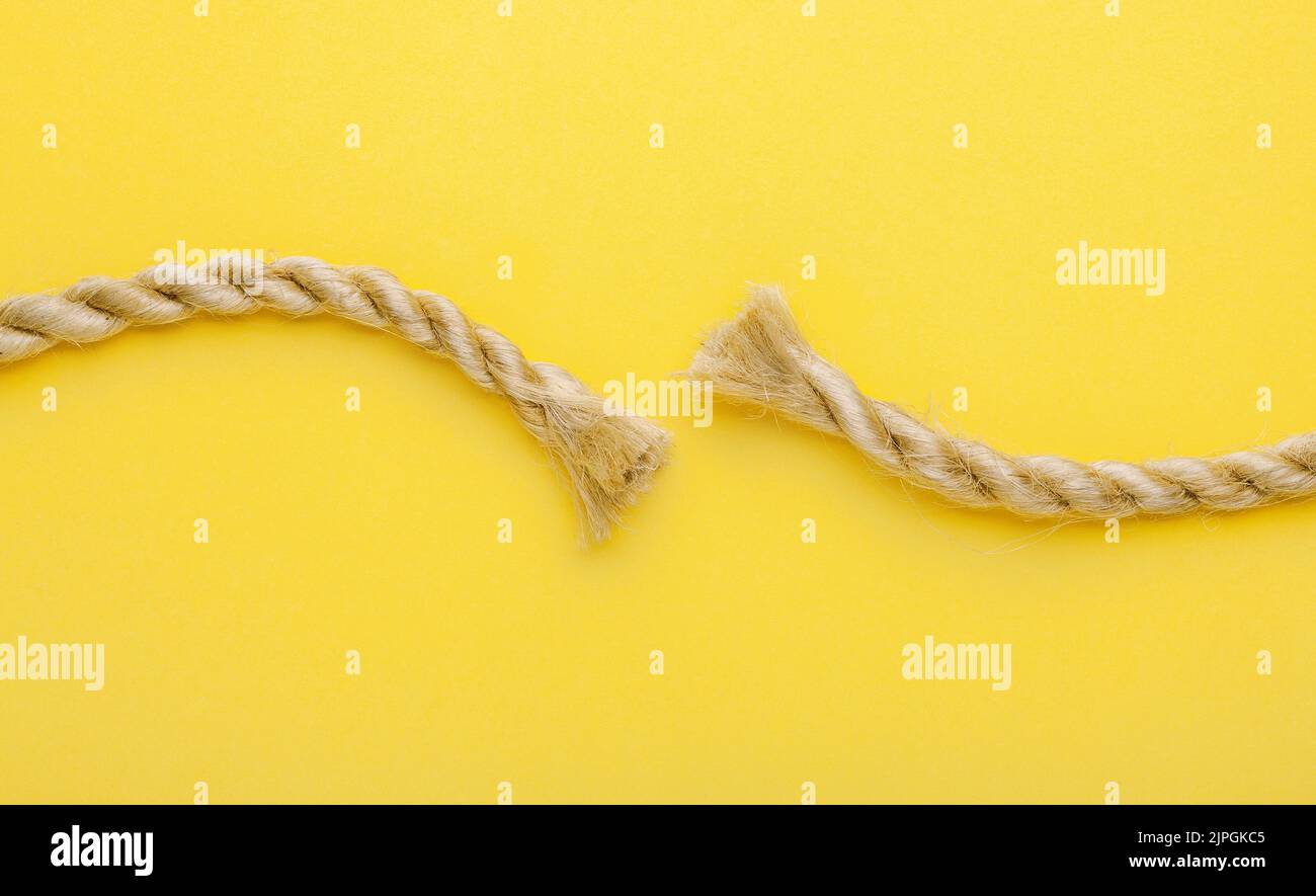 rope, cut, unverbunden, ropes Stock Photo