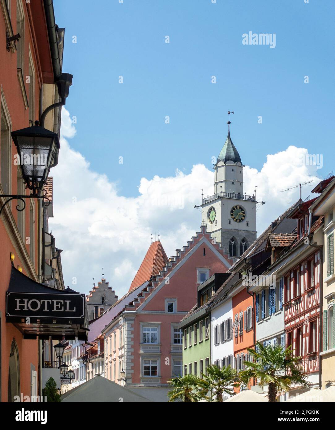 old town, überlingen, münster st. nikolaus, old towns Stock Photo