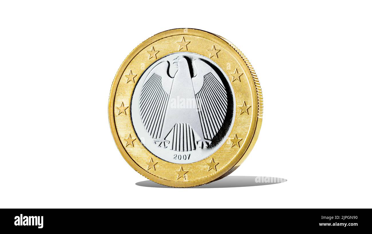 federal eagle, euro coin, federal eagles, coins Stock Photo