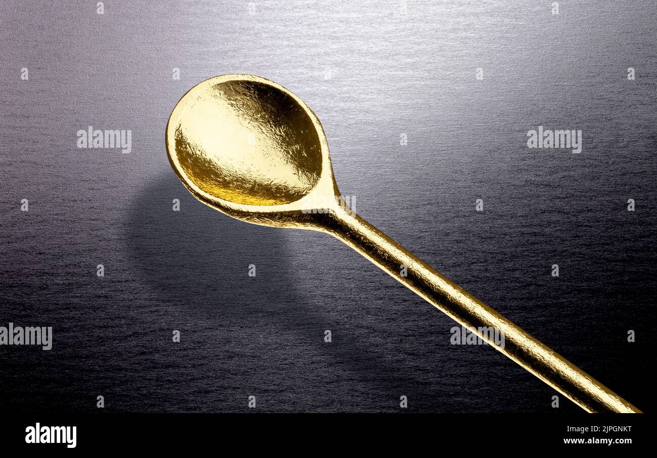 goldener löffel Stock Photo