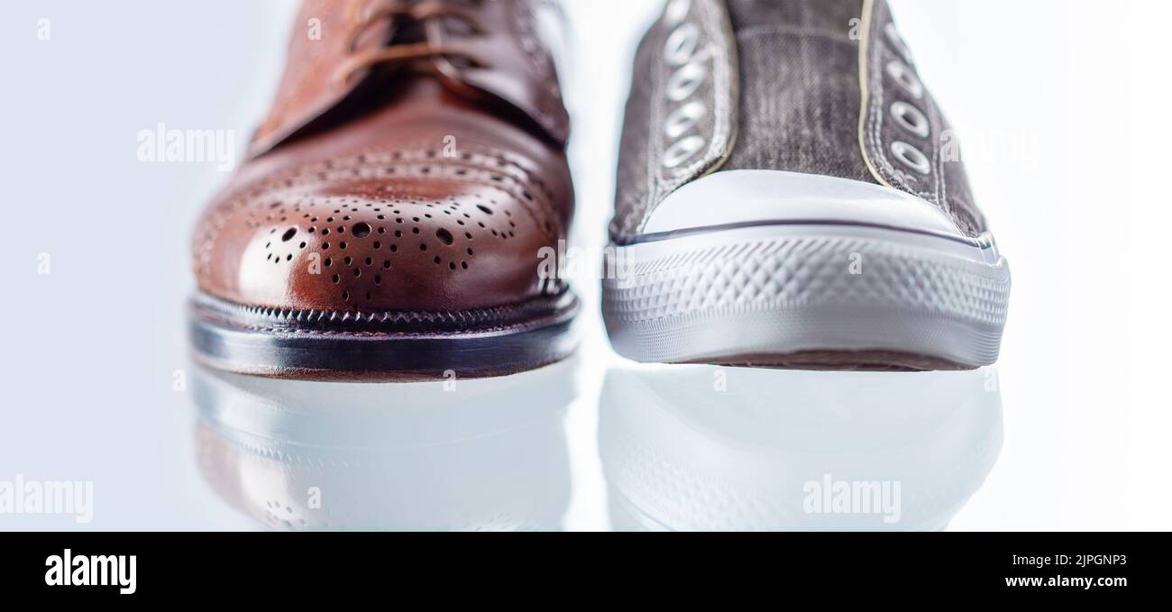 shoe pair, work life balance, shoe pairs Stock Photo - Alamy