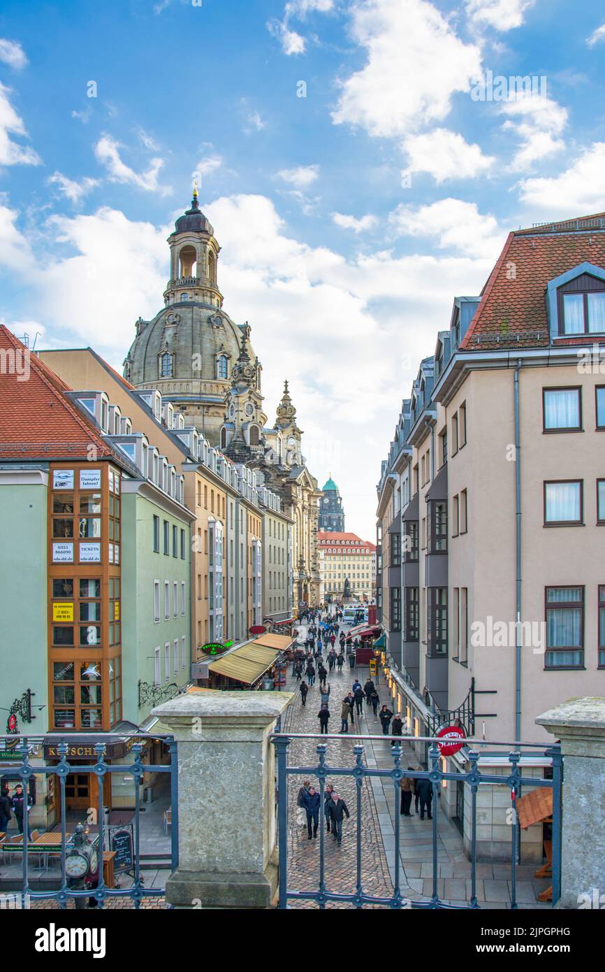 dresden, münzgasse, ladenstraße, dresdens Stock Photo Alamy