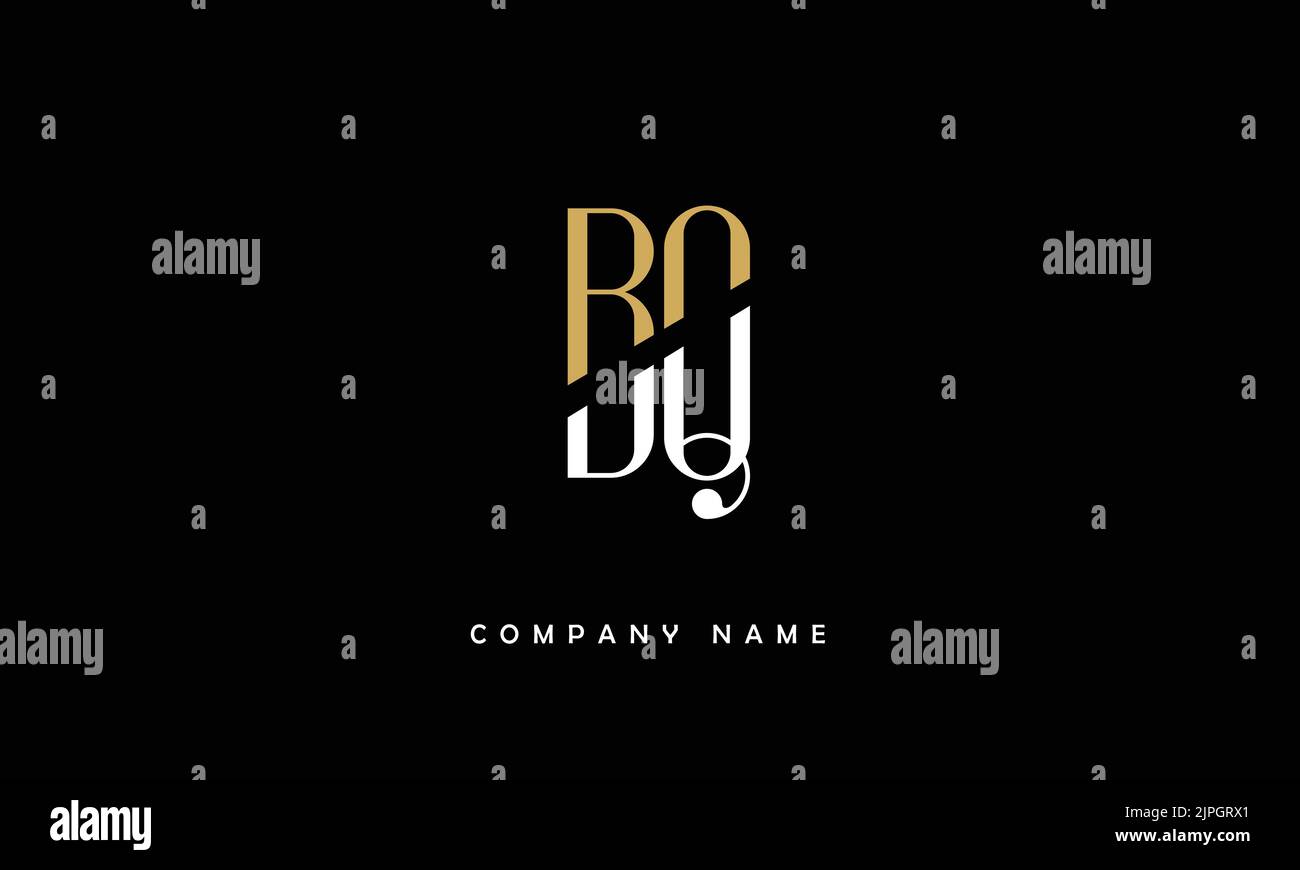 BQ, QB Abstract Letters Logo Monogram Stock Vector