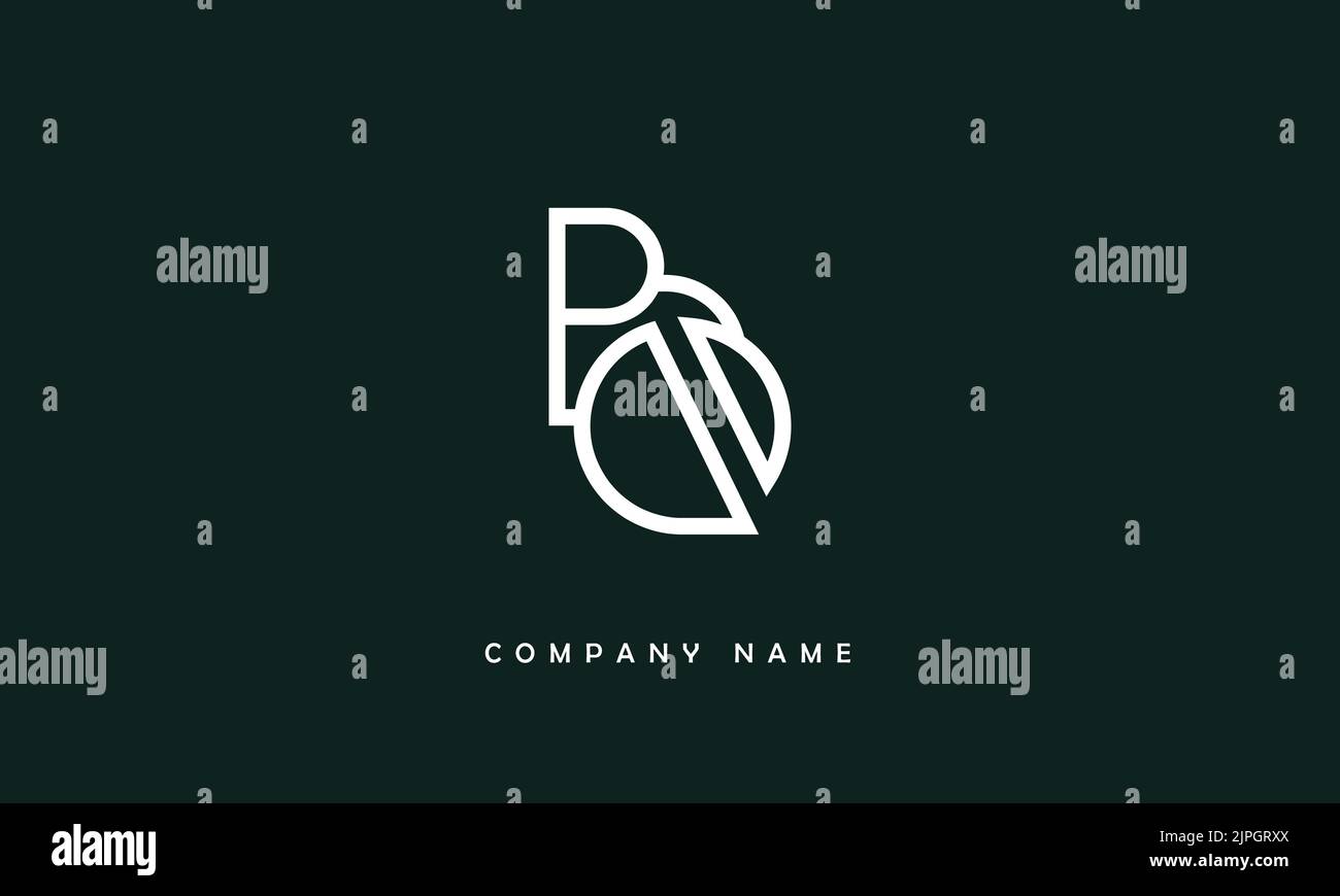 BQ, QB Abstract Letters Logo Monogram Stock Vector