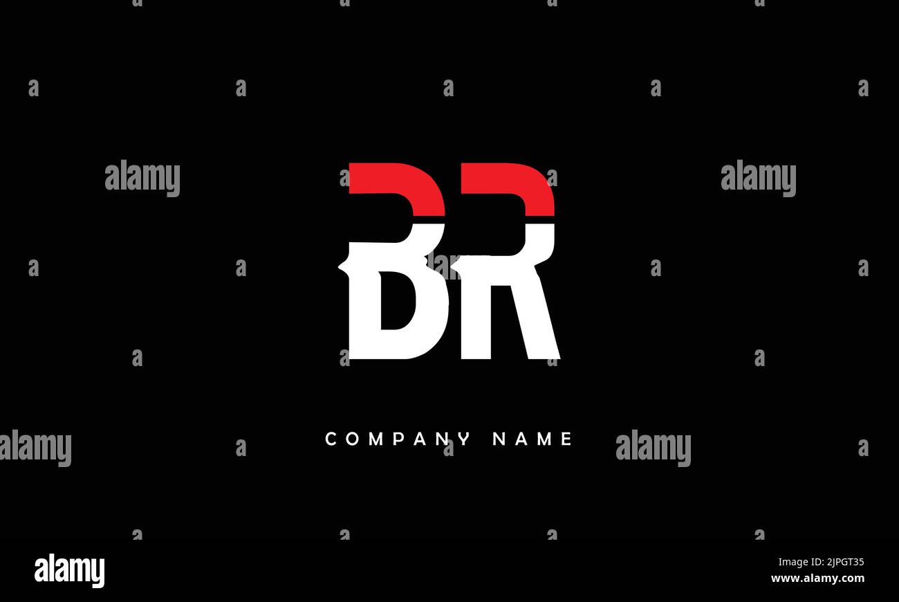 BR, RB Abstract Letters Logo Monogram Stock Vector