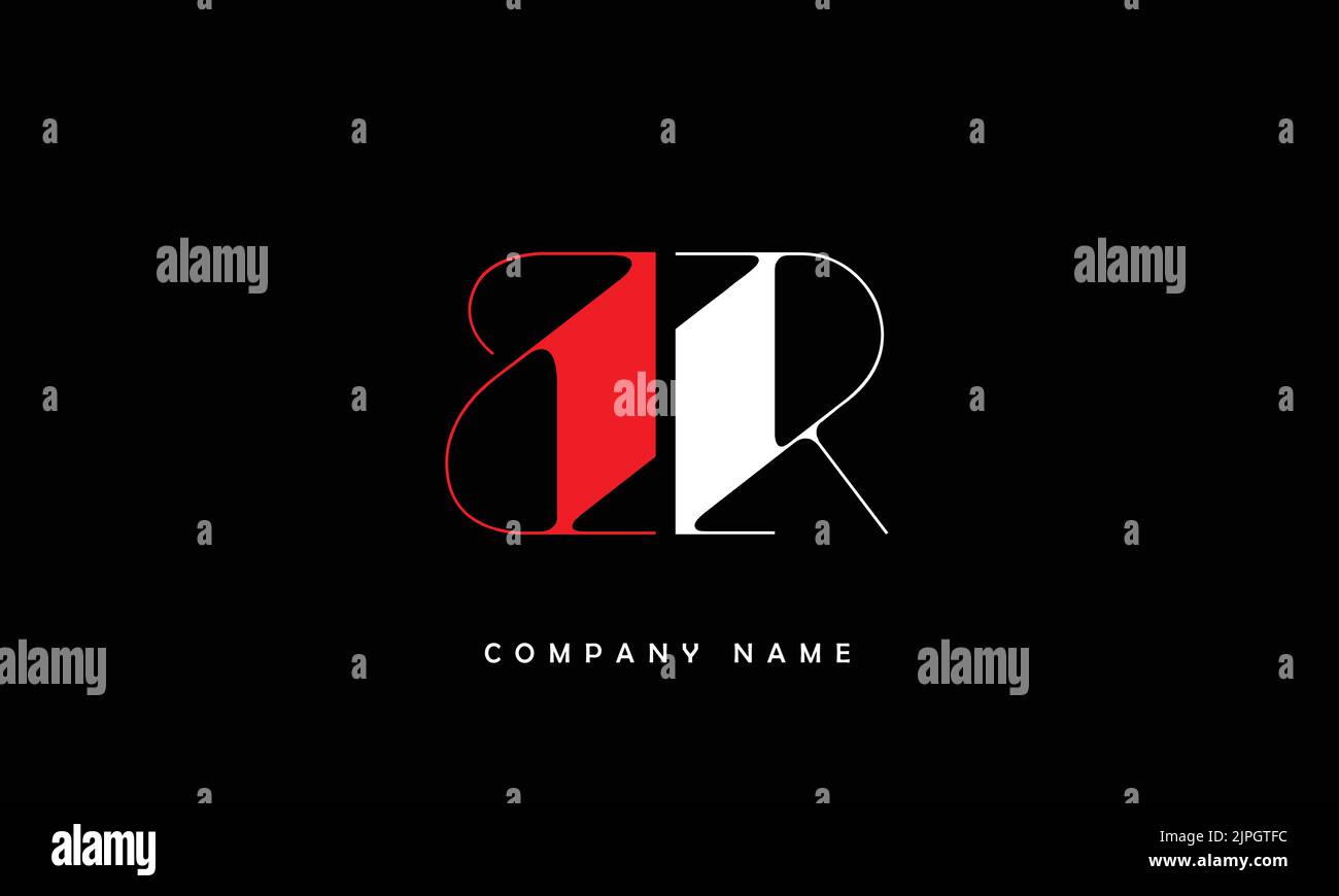 BR, RB Abstract Letters Logo Monogram Stock Vector