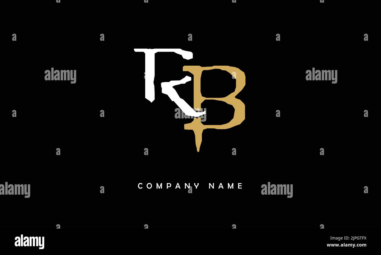 BR, RB Abstract Letters Logo Monogram Stock Vector