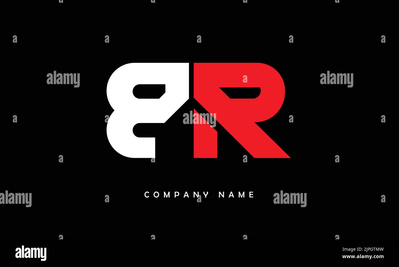 BR, RB Abstract Letters Logo Monogram Stock Vector