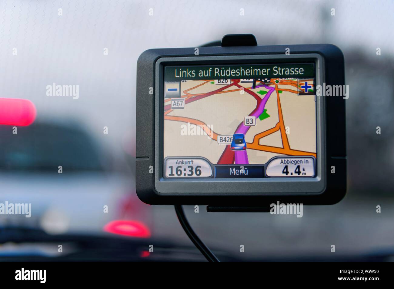 route, navigation device, routes, navigation devices Stock Photo Alamy