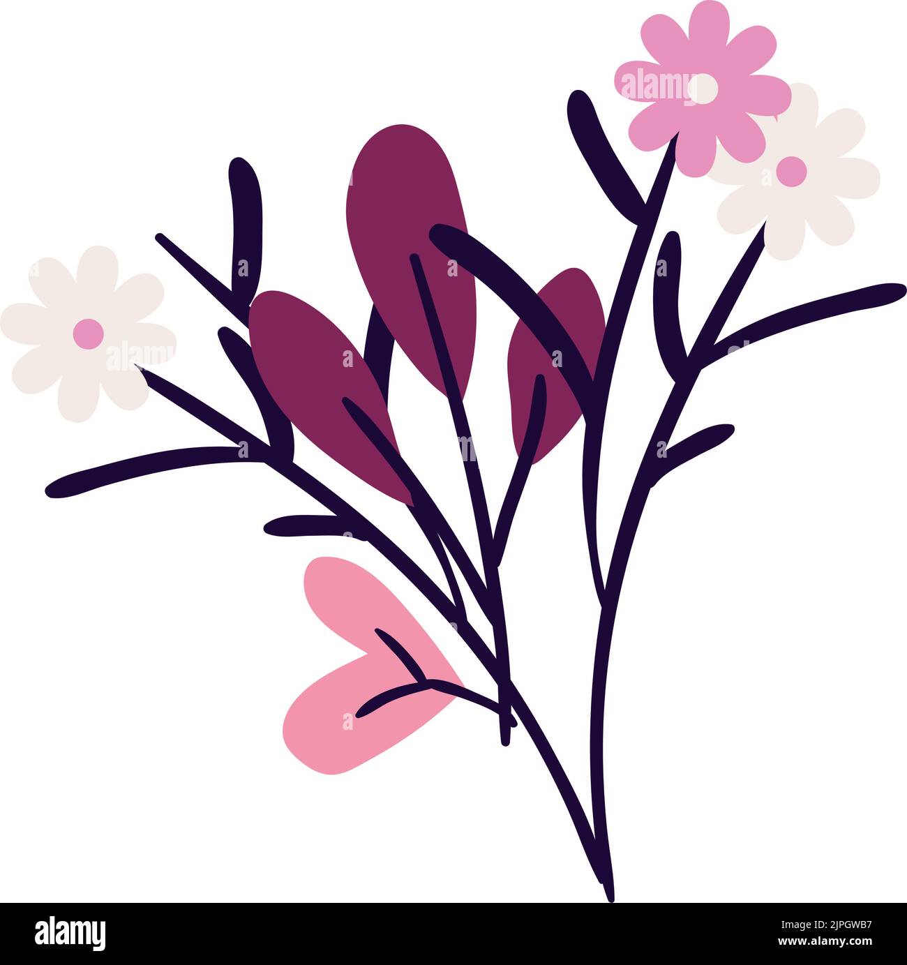flower and leaves Stock Vector Image & Art - Alamy