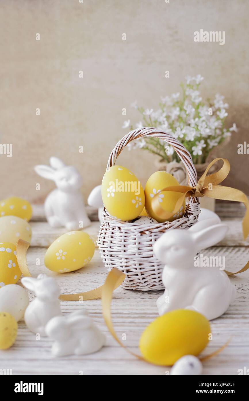 easter bunny, easter decoration, easter basket, easter bunnies, easter decorations, easter baskets Stock Photo