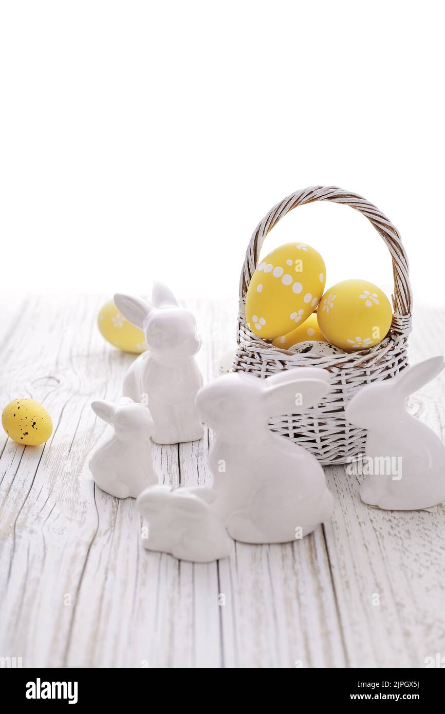 easter bunny, easter decoration, rabbits, easter bunnies, easter decorations, rabbit Stock Photo