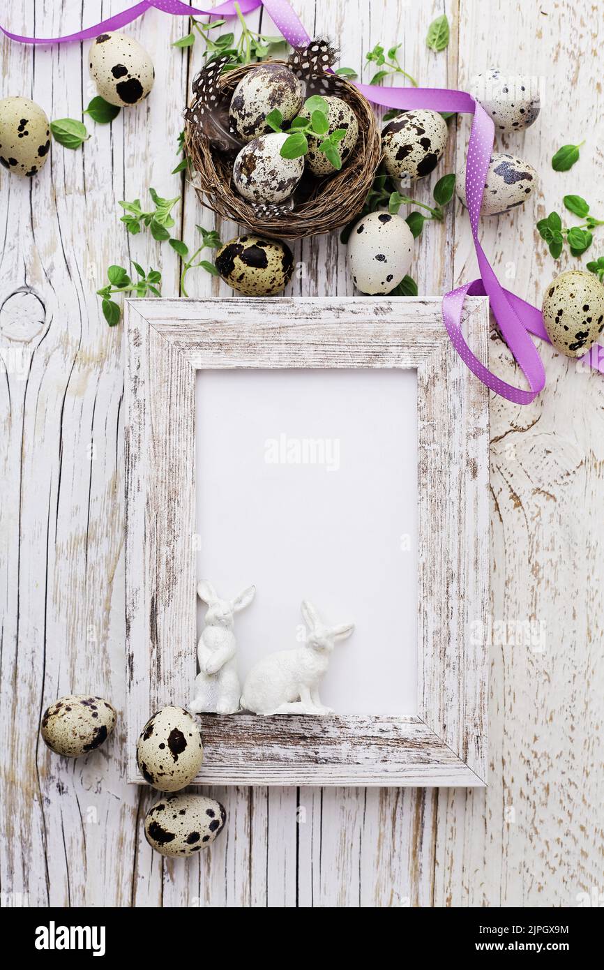 quail, easter decoration, seasonal, quails, easter decorations Stock Photo