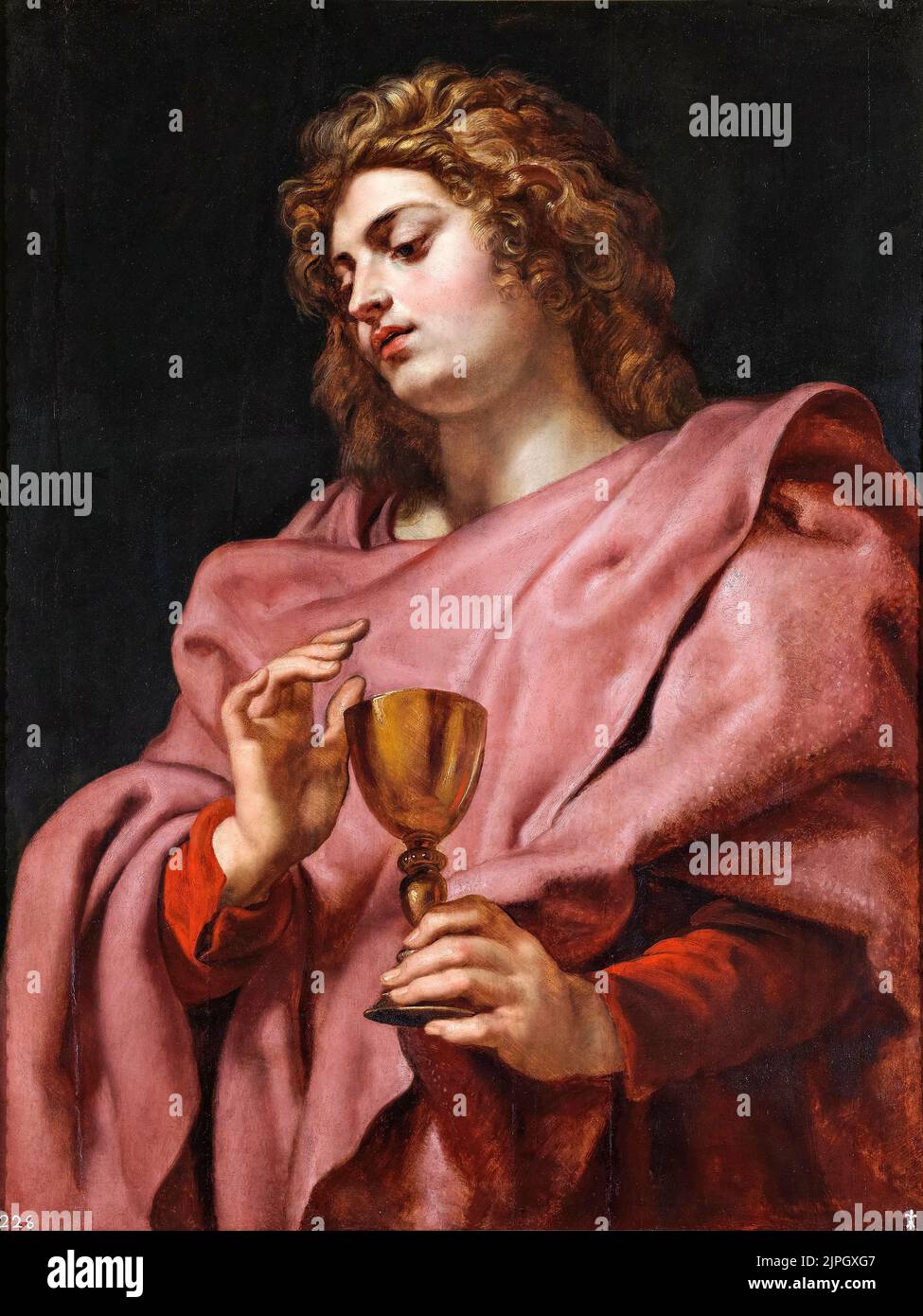 St John the Apostle, painting in oil on panel by Peter Paul Rubens, circa 1611 Stock Photo