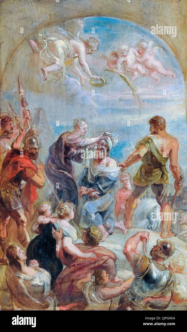 Peter Paul Rubens, The Martyrdom Of Saint Paul, painting in oil on panel, circa 1630 Stock Photo