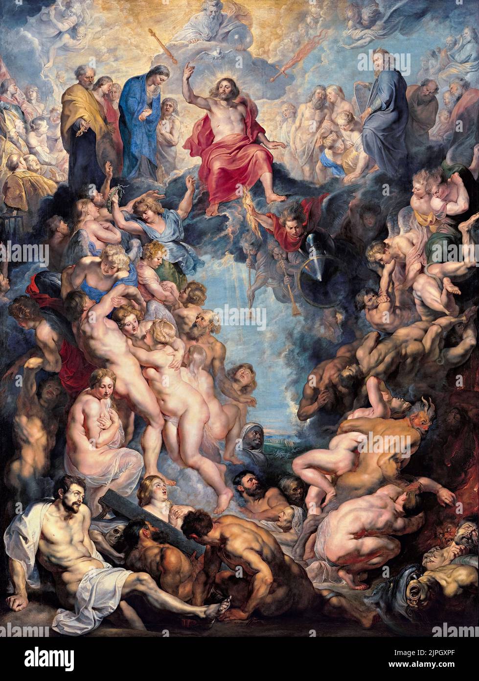 Peter Paul Rubens painting, The Great Last Judgement, oil on canvas, circa 1617 Stock Photo