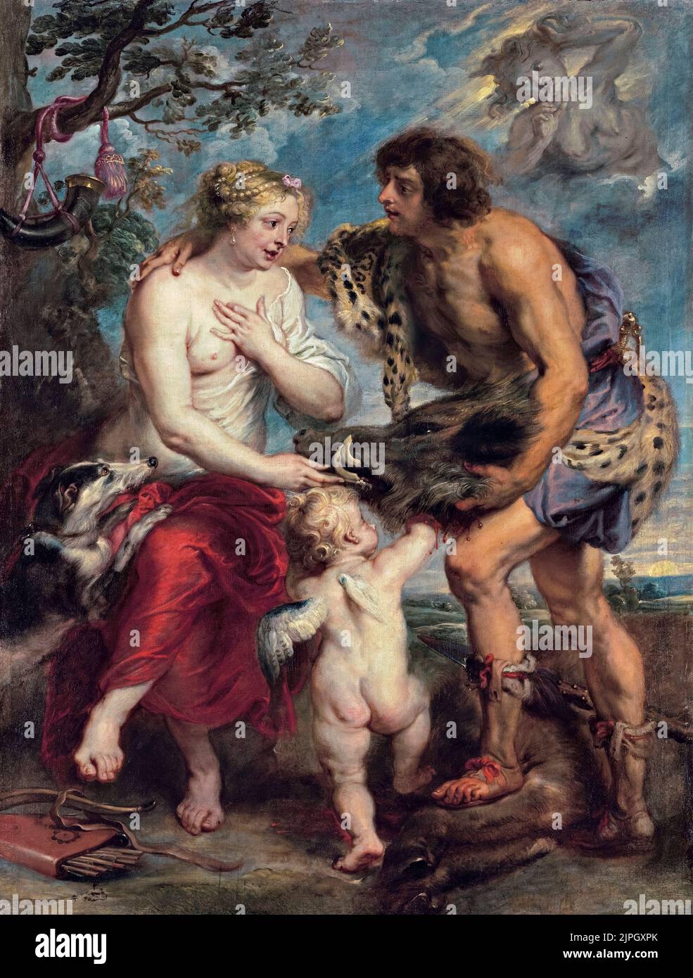 Peter Paul Rubens, Meleager and Atalanta, painting in oil on canvas, circa 1635 Stock Photo