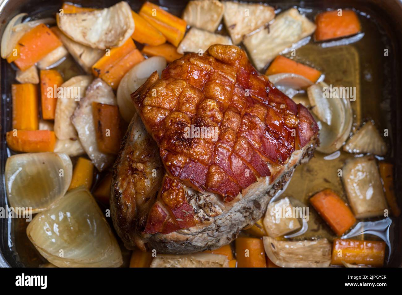 roast pork, baked meal, pork shoulder, roast porks, baked meals Stock
