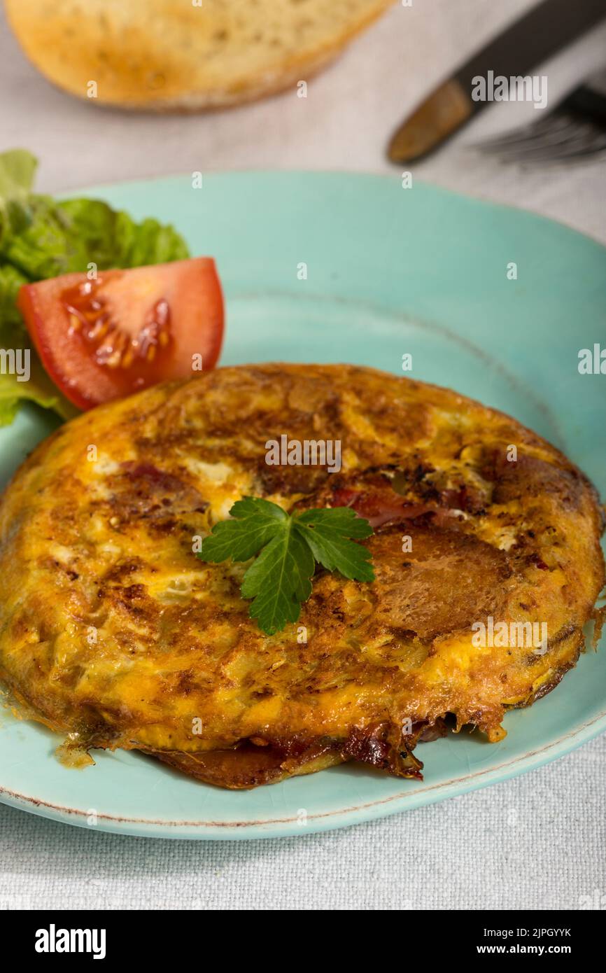 potato, tortilla, tortilla de patatas, raw potatos, tortillas Stock