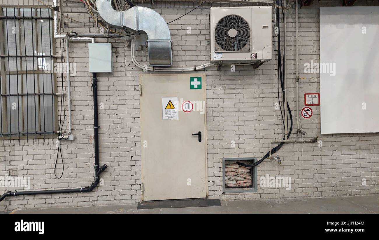 industrial building, electricity, betriebsraum, industrial buildings