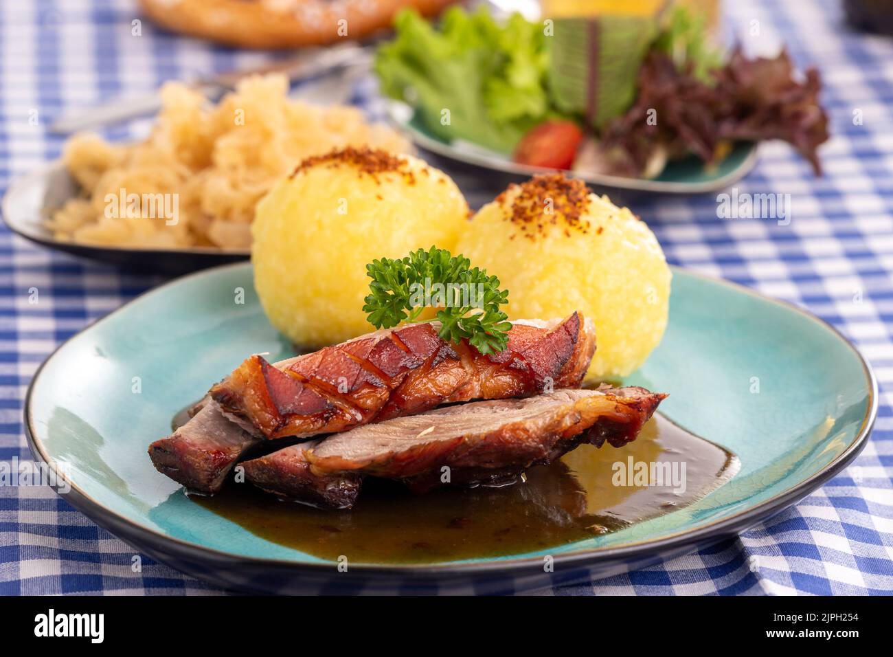 roast pork, lunch, traditional cuisine, roast porks, lunch time Stock