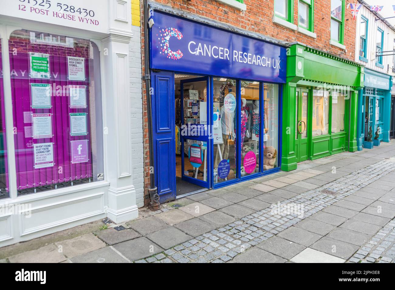 Cancer Research charity shop in Post House Wynde,Darlington, England,UK
