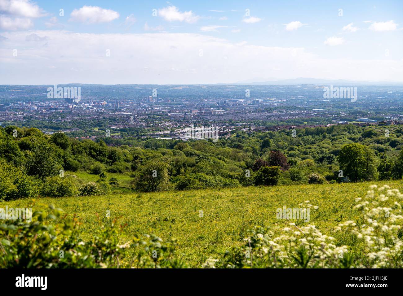 A view of Belfast from Cave Hill, in Northern Ireland, UK Stock Photo