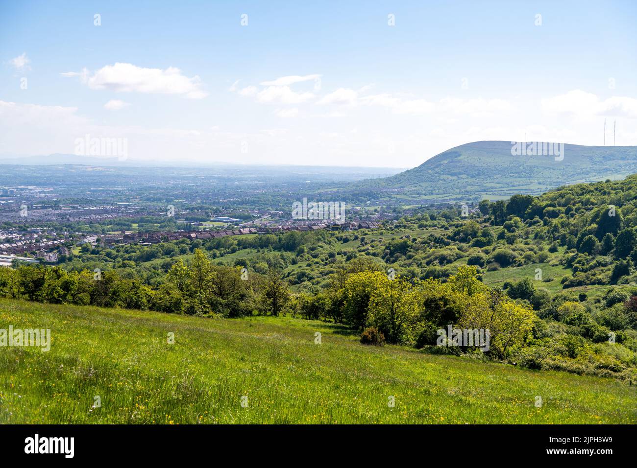 A view of Belfast from Cave Hill, in Northern Ireland, UK Stock Photo