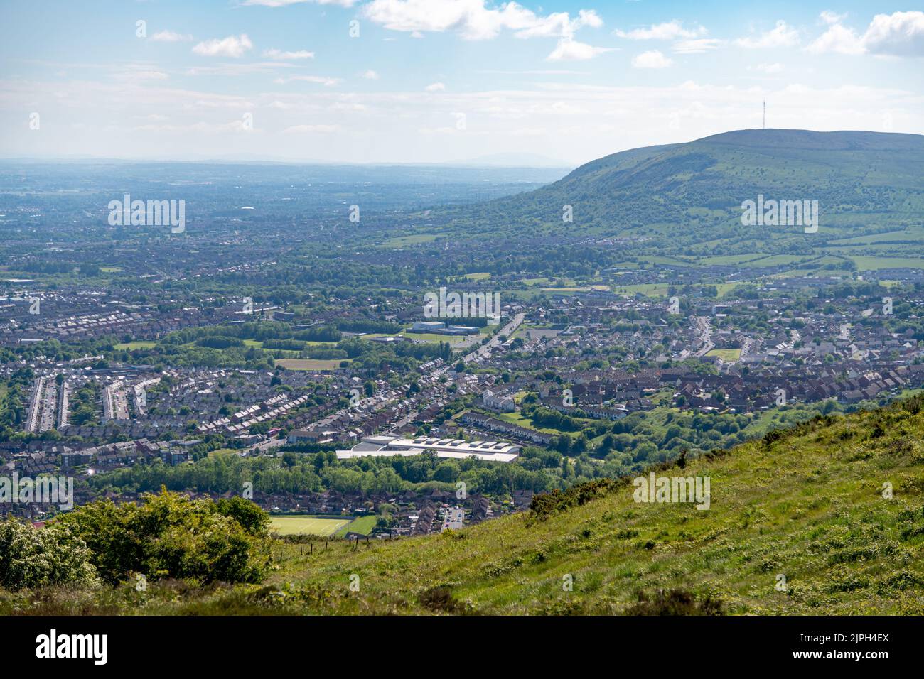 A view of Belfast from Cave Hill, in Northern Ireland, UK Stock Photo