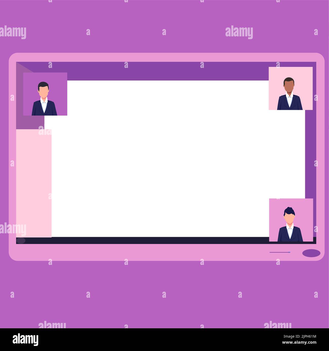 Illustration Of Couple Presenting New Amazing Ideas Holding Notes