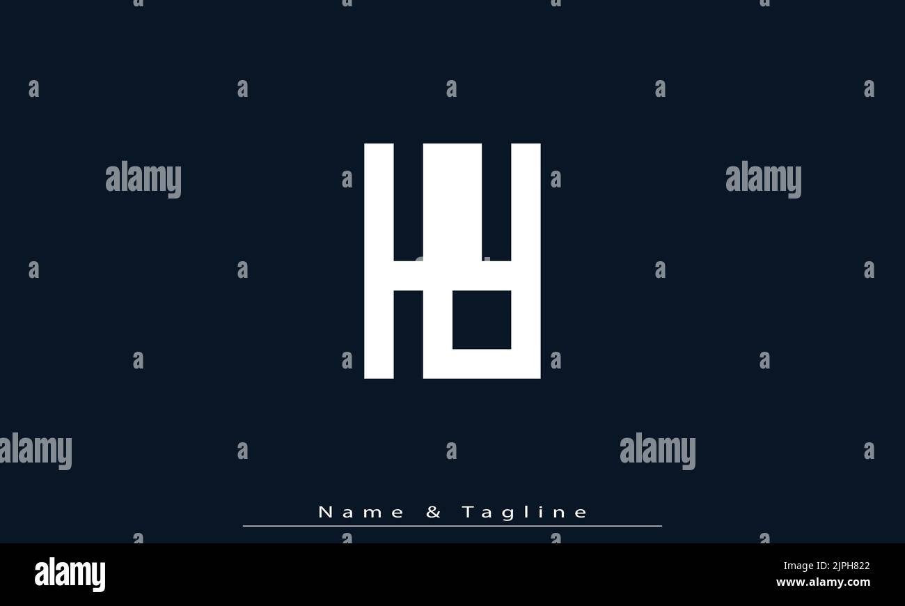 Alphabet letters Initials Monogram logo HY , YH Stock Vector