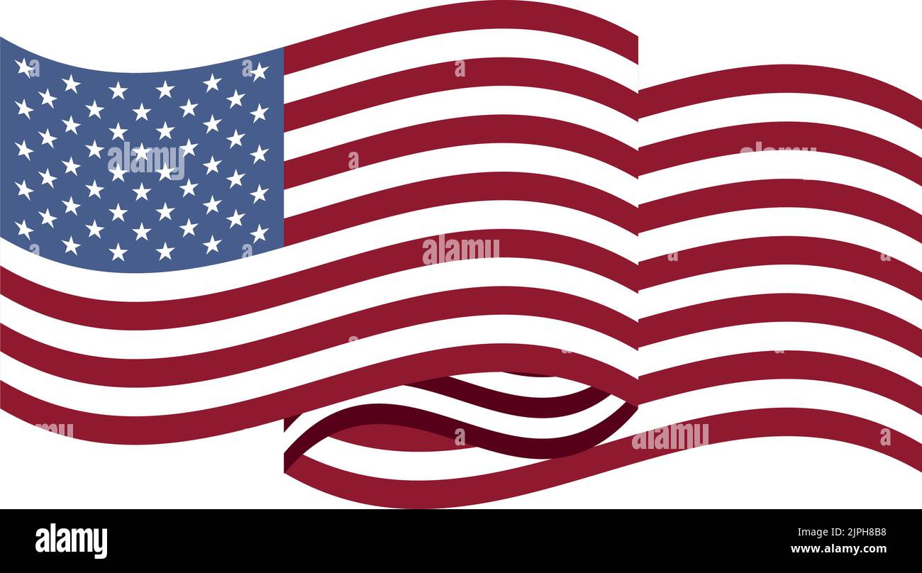 waving United States flag Stock Vector Image & Art - Alamy