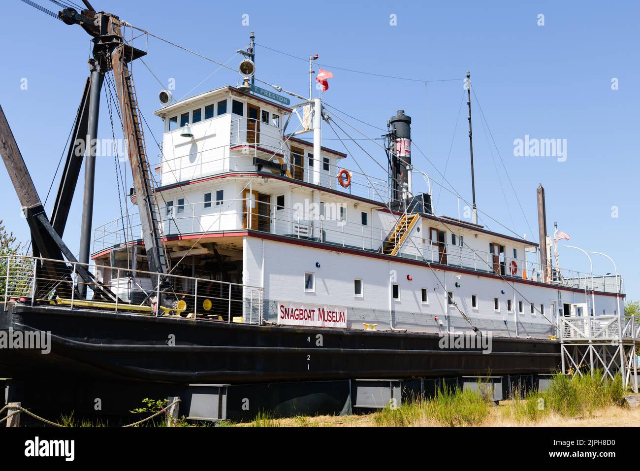 Anacortes, WA, USA August 11, 2022; Steam powered snagboat preserved