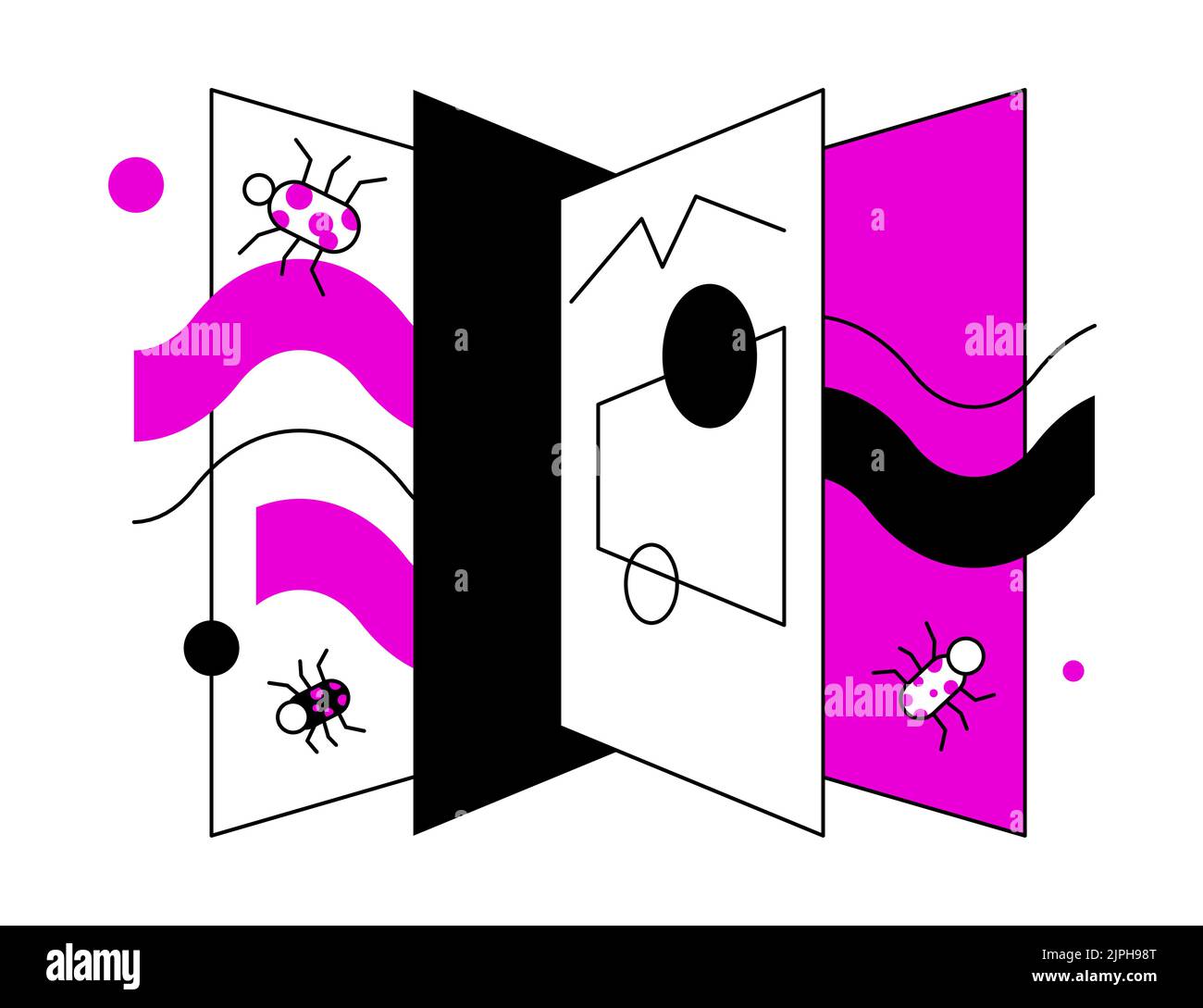 Checking files for viruses - colorful flat design style illustration Stock Vector