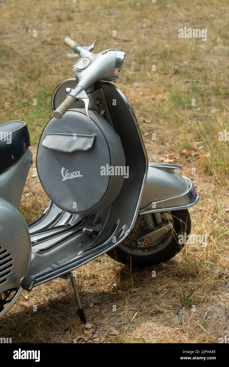 Italy, Lombardy, Meeting of Vintage Motorcycle, Scooter Piaggio Vespa GS 150 cc, date 1960 Stock Photo
