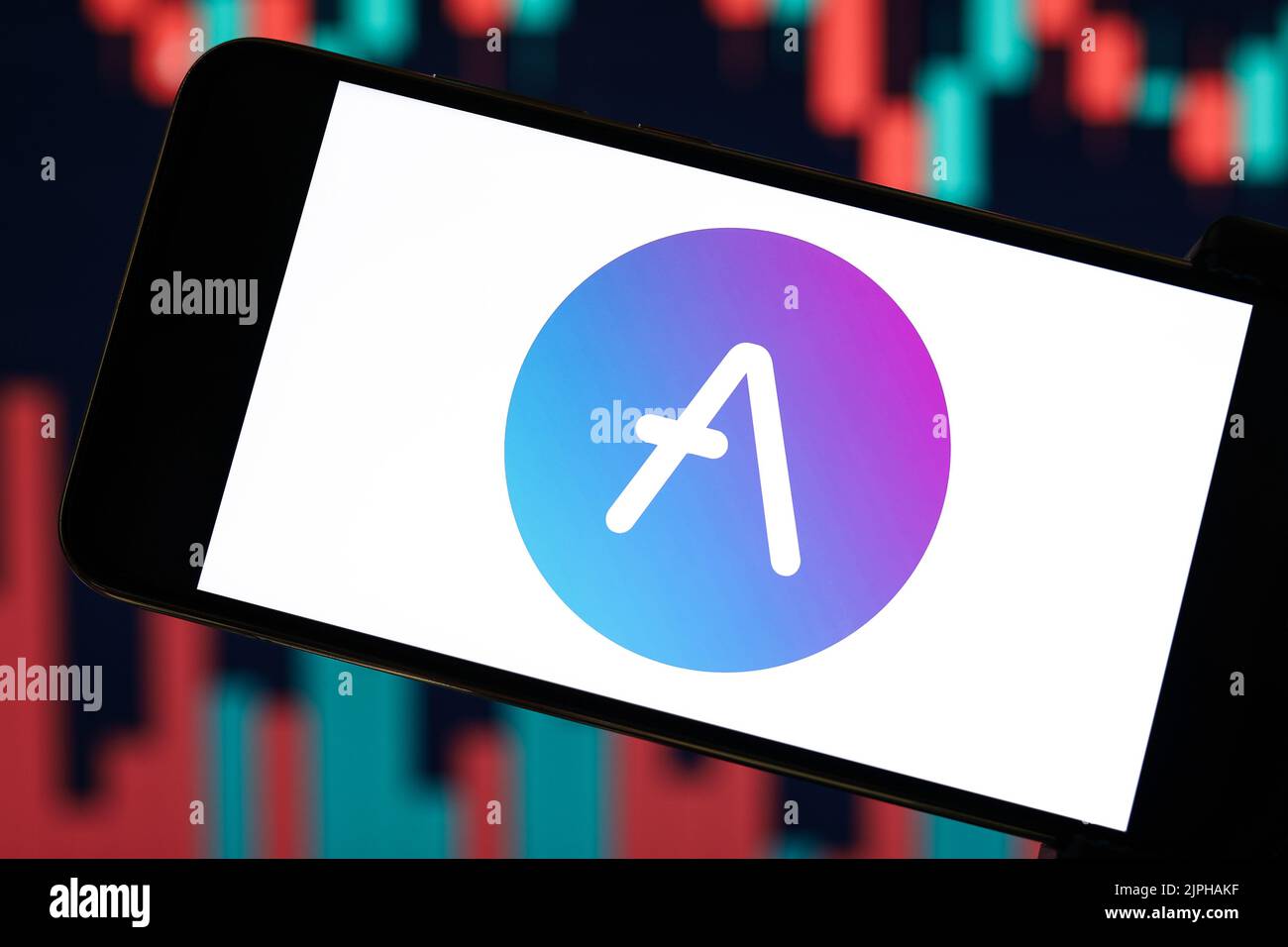 Aave (AAVE) editorial. Illustrative photo for news about Aave (AAVE) - a  cryptocurrency Stock Photo - Alamy