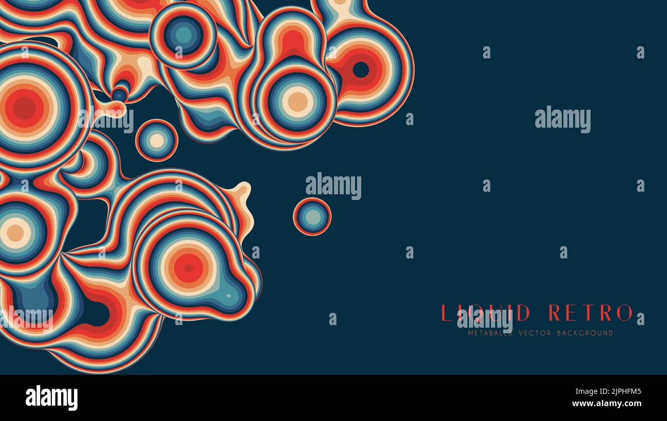 Liquid retro 3D metaball, with organic structure. Abstract vector ...
