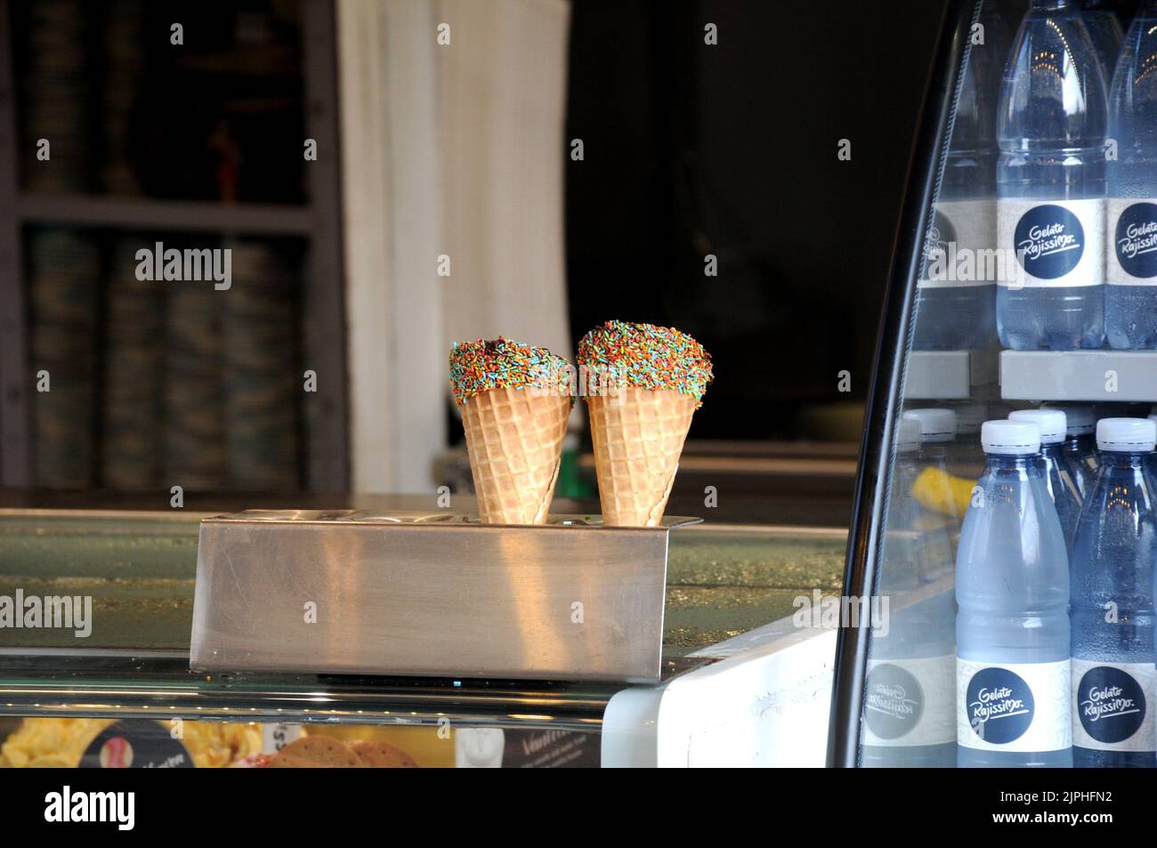 Copenhagen /Denmark/18 August  2022/ Ice cream shop in danish capital Coenhagen Denmark.   (Photo..Francis Joseph Dean/Dean Pictures. Stock Photo