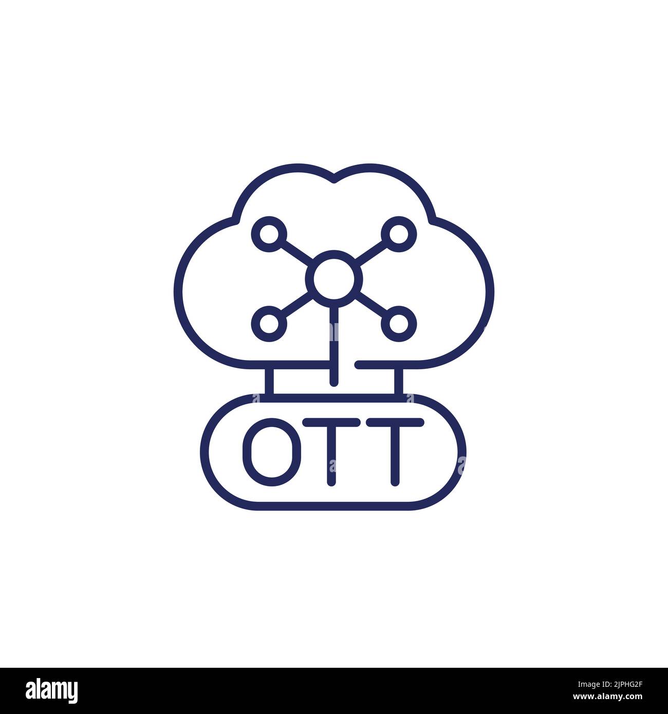OTT platform line icon with a cloud Stock Vector Image & Art - Alamy