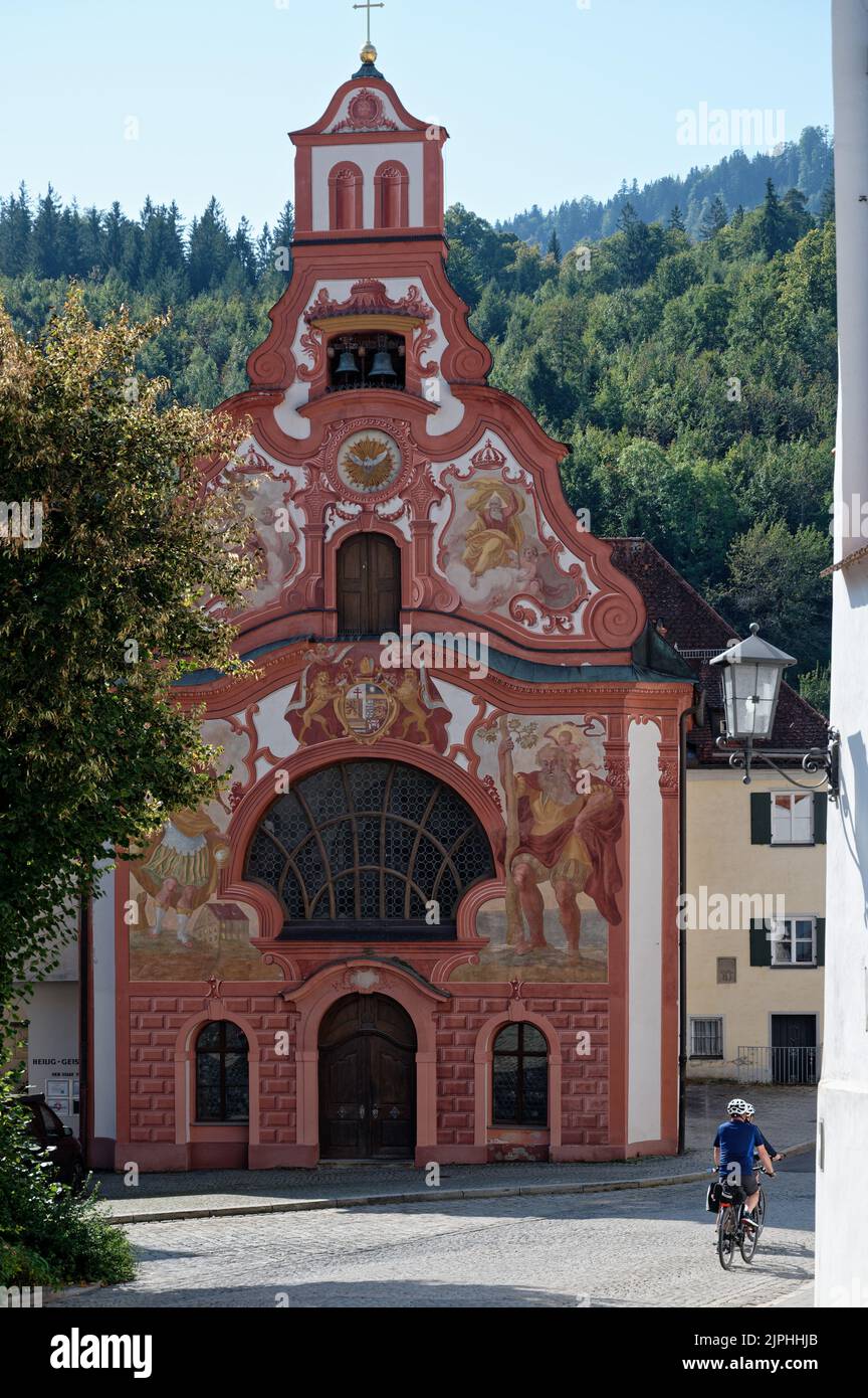 füssen, heilig–geist–spitalkirche, füssens Stock Photo