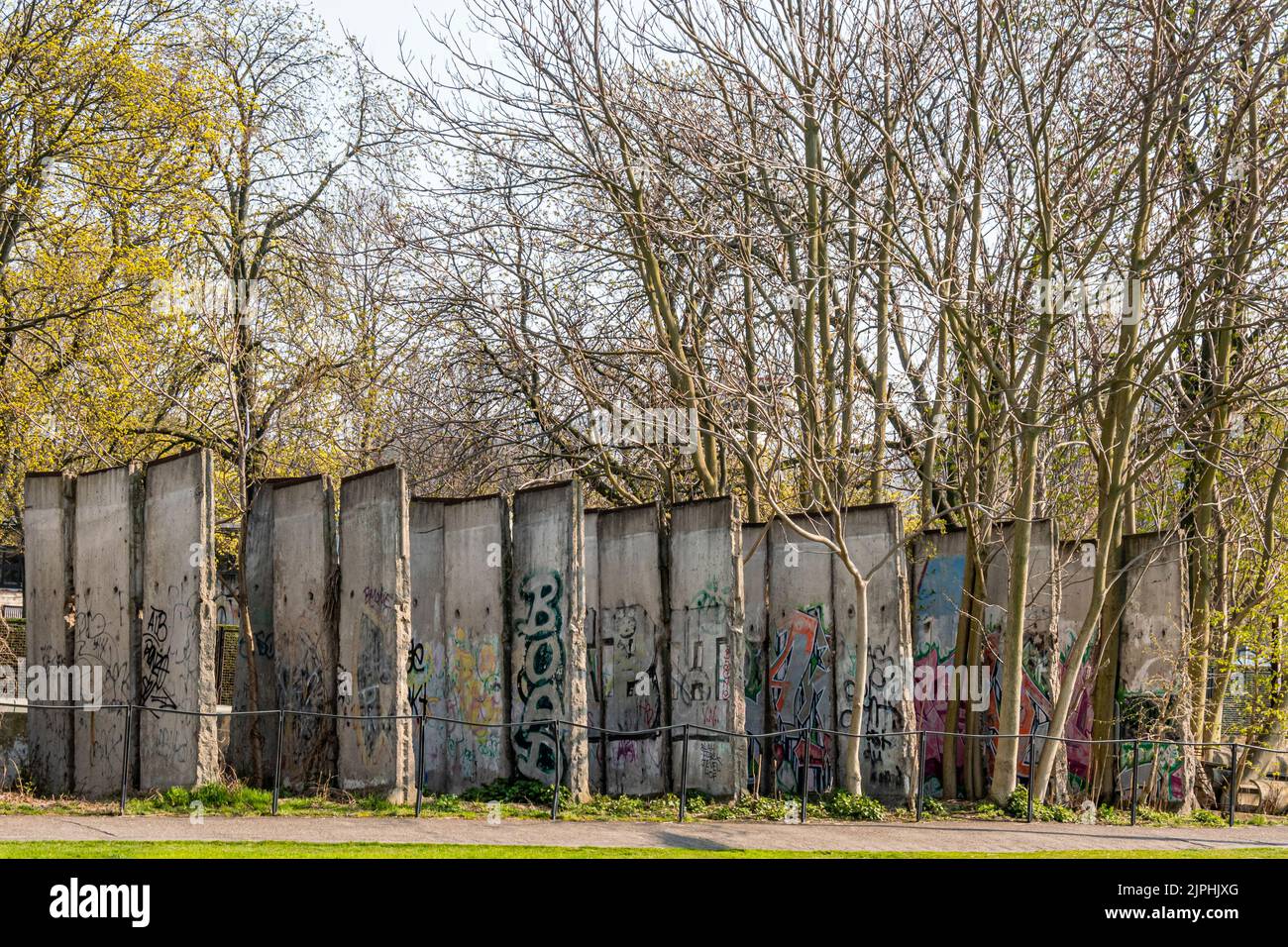 berlin wall, death strip, death strips Stock Photo