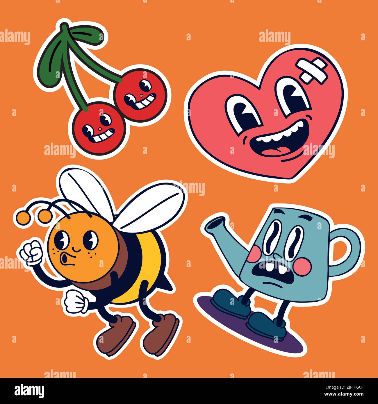 icons cartoon retro Stock Vector Image & Art - Alamy