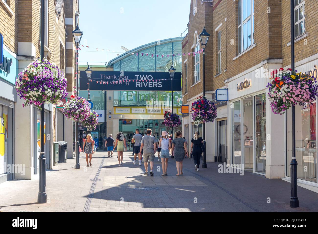 Church Street, Two Rivers Shopping Centre, Staines-upon-Thames, Surrey, England, United Kingdom Stock Photo