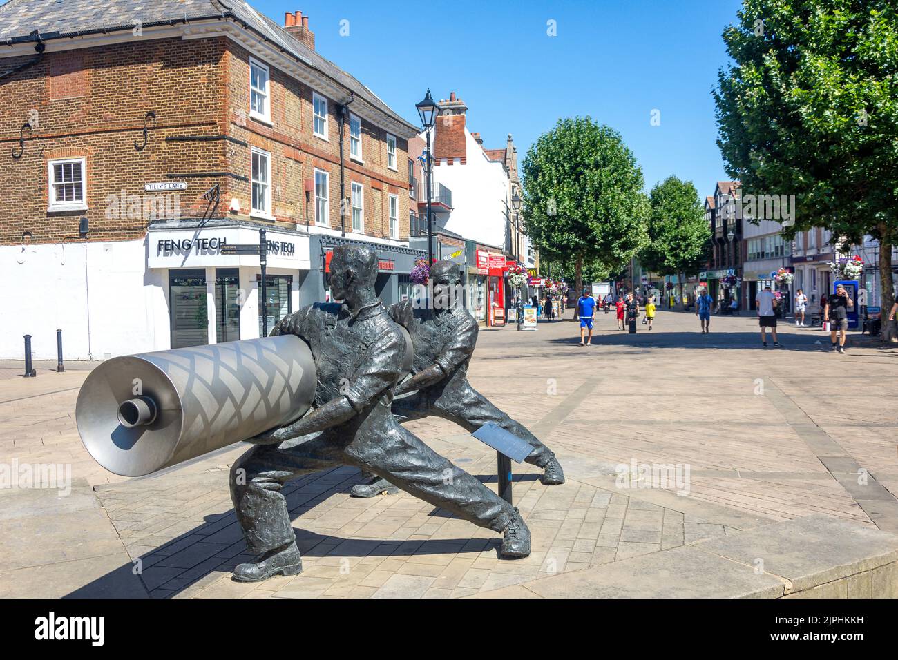 The 'Lino' sculpture on Staines High Street, StainesuponThames