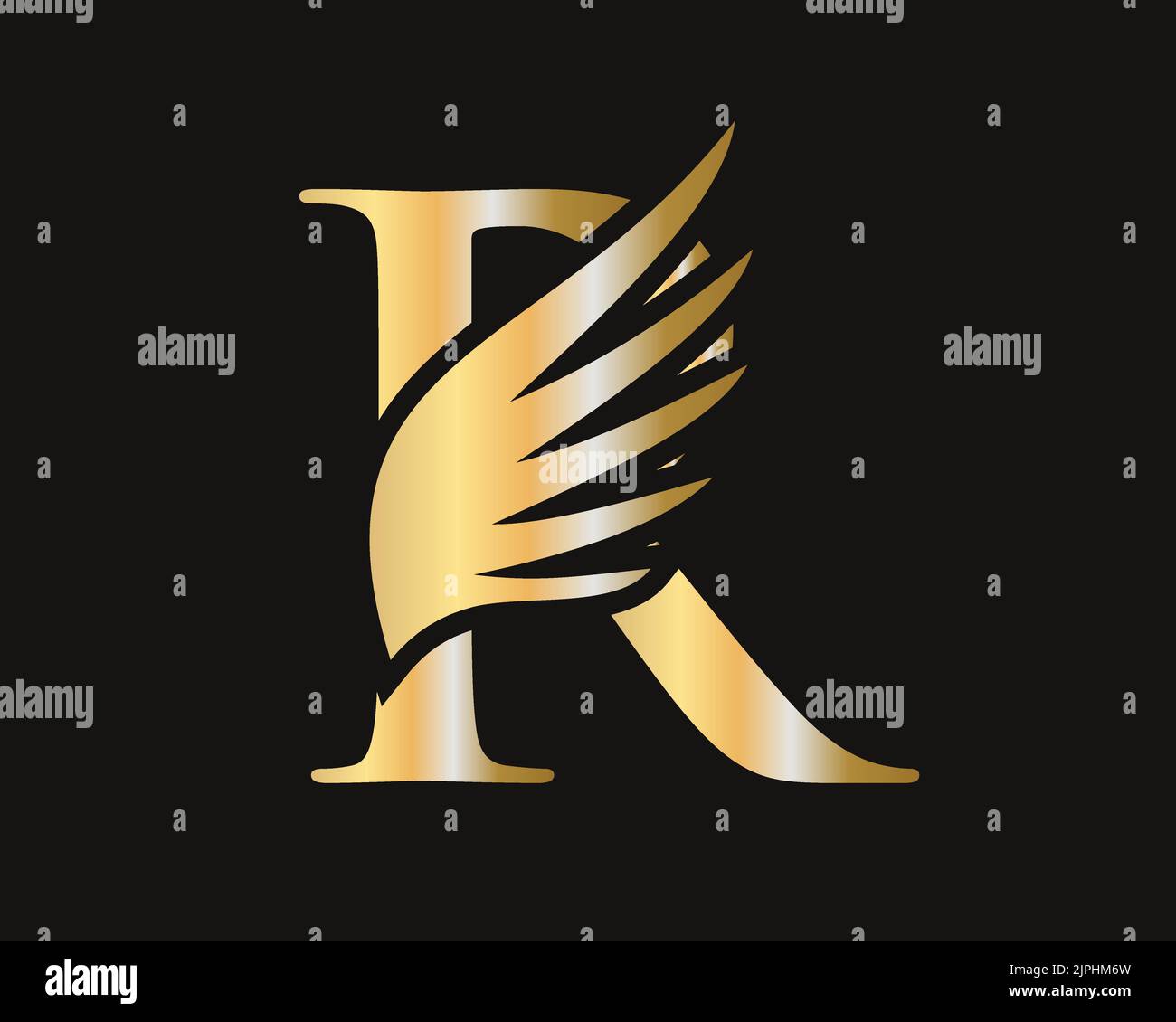 R Letter Transportation Logo Design. Initial Flying Wing R Letter Logo ...