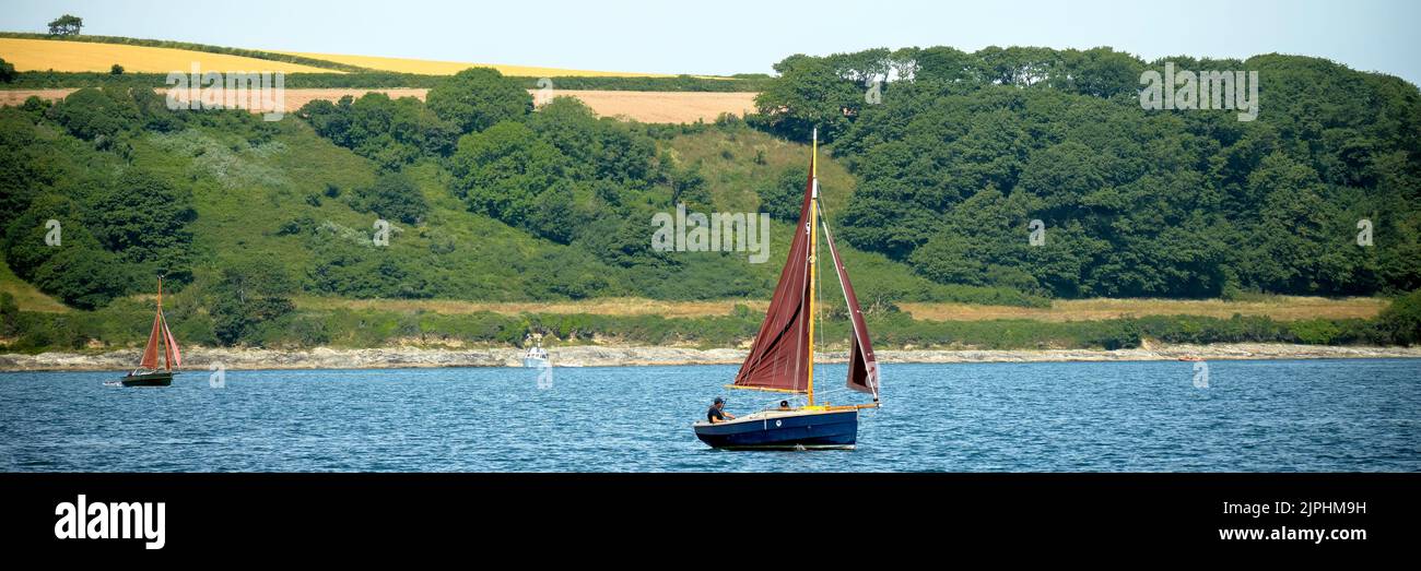 Sailing at Falmouth, Cornwall UK Stock Photo Alamy