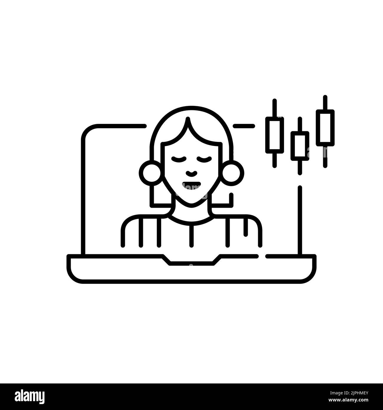 Candlestick stock chart Black and White Stock Photos & Images Alamy
