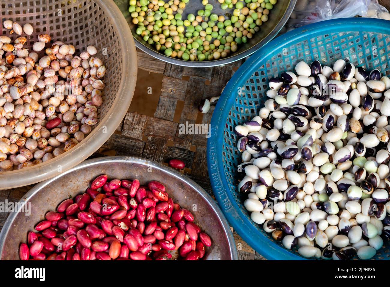 Selection of beans and peas Stock Photo Alamy