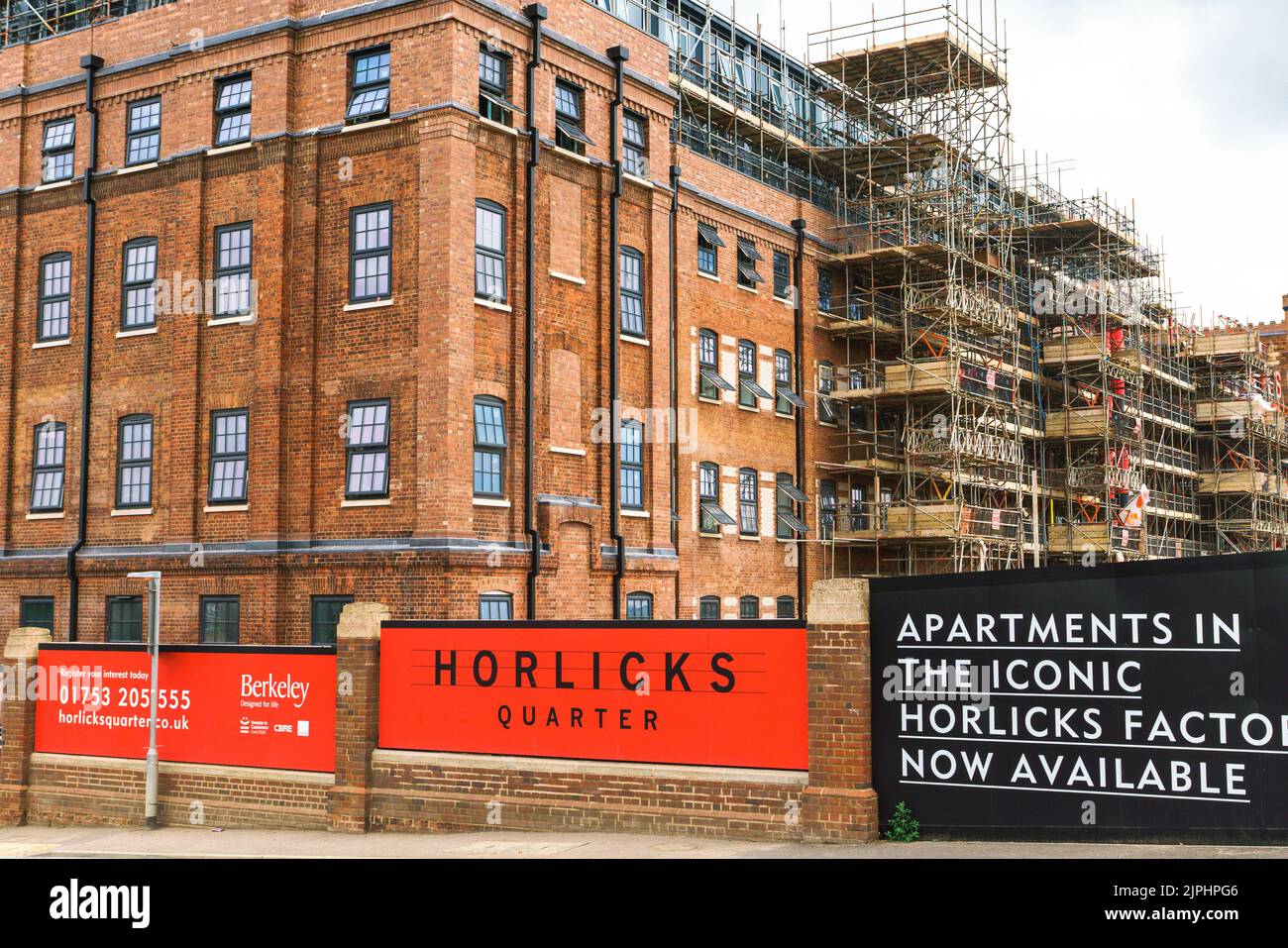New development in Slough, Berkshire on the site of the Horlicks Factory. Renamed the Horlicks Quarter and aiming to create new communities in Slough. Stock Photo